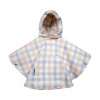 Regenponcho - Checker grey cream 